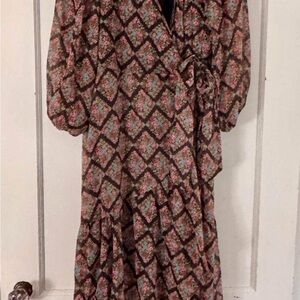 Lauren Conrad Patterned Wrap Dress